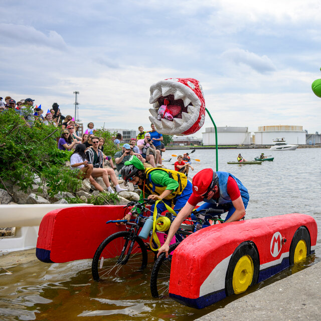 Rainbow Road Rage – Kinetic Sculpture Race